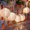 Goothy 8.5Ft White Lantern String Lights, 10 Nylon Hanging Ramadan