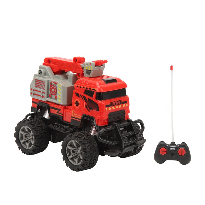 1:43 RC Fire Truck Toy Ladder Full Functional Lighting Plastic
