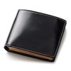 [New model] [British Green] Bridle Leather Bifold Wallet - black