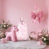 KIDAJOY Extra Large Pink Bow Gift Bag Plastic 36x56 Inch