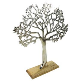 Geko Large Silver Tree Ornament 42cm