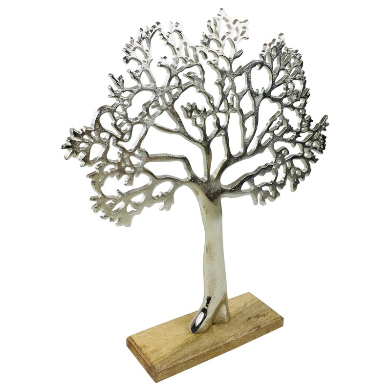Geko Large Silver Tree Ornament 42cm
