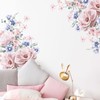 Pink Flower Wall Sticker Pink Flower Plant Butterfly Wallpaper Sticker