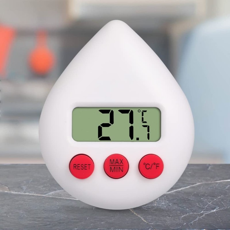 Water Drop Shaped Shower Timer, Portable Digital Countdown Timer with