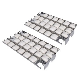 GasSaf Heat Plate for Lynx CS30, L27, L30, L30PSP, L30APSFR, L36, L42, L54, LBQ27FR Gas Grill, 50-Pack Ceramic Briquettes & 2-Pack Stainless Steel Briquette Trays