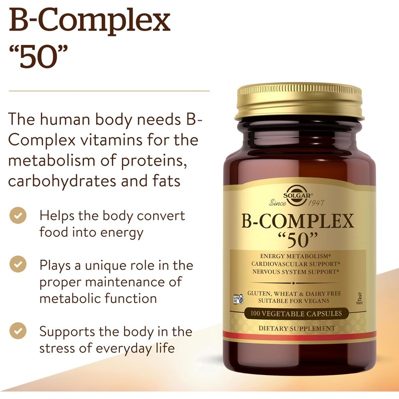 Solgar Vitamin B-Complex 50 High Potency - Supports Mental Performance