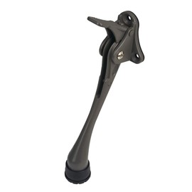 CG PLUS Door Stopper, One-Touch semi-Automatic Metal Door Stopper, with Non-Slip Rubber Tip for Wood, Concrete, Tiled, and Carpeted Floors (6inch x 1pack, Dark Grey)