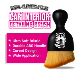 H.O.W 2 PCS Car Interior Detailing Brushes Automotive Cleaning Brush Kits for Vent Seat Crevice Dashboard Leather Air Conditioner