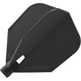Harrows Clic Flights - Reinforced Edge - Shape - Black - 1 set (3) - with Darts Corner Checkout Card