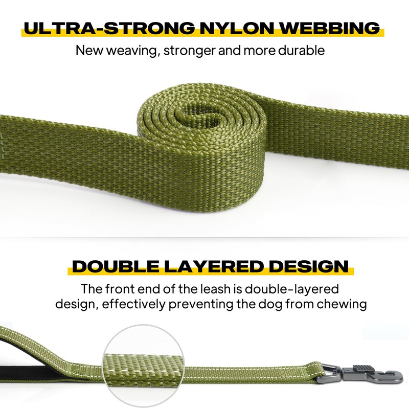 Fida Fida 4 FT Heavy Duty Dog Leash with 2