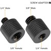 Camera Screw Conversion Adapter, Microphone Screw Adapter, 1/4 Male to