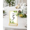 Alffun 12 Pack Gold Acrylic Sign Holders 4x6, Double Sided