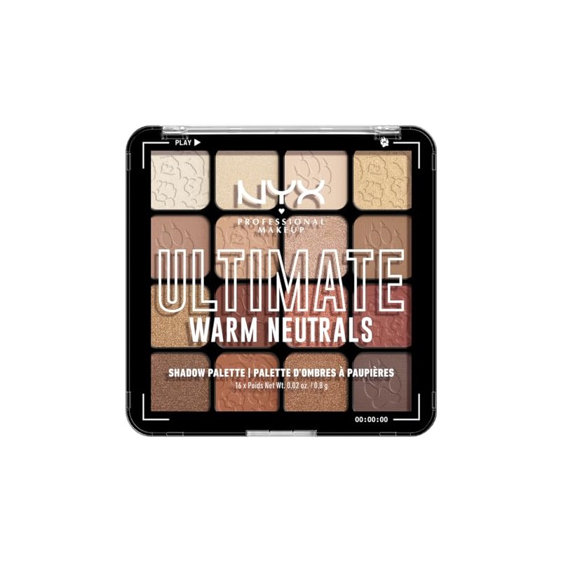 Nyx Professional Makeup, Paleta De Sombras, Ultimate Shadow Palette, Tono