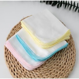 Baby-Waschlappen, Musselin-Taschentuch, Baby-Speicheltücher, Mehrzweck-Baby-Waschlappen, 26 x 26 cm, 3 Farben, Waschlappen für Neugeborene, Baby-Gesichtstücher, 15 Stück