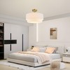Semi Flush Mount Ceiling Light, 16.5'' Gold Light Fixture Ceiling