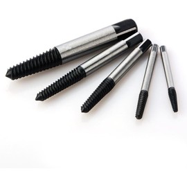 Taicols Extractor de taladro de tornillo, 5 Piezas Extractor de Tornillos Rotos, Extractor de Taladro de Tornillo, Tornillo Dañado Quitar Conjunto Perno Fácil Sacar Herramienta de Extracción Caja