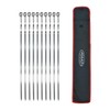 Hakka Stainless Steel Barbecue Skewers, 23" Heavy Duty Metal Skewers