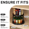 Simple Houseware 2-Tier Lazy Susan Spice Organizer, 10-Inch Diameter, Rustic