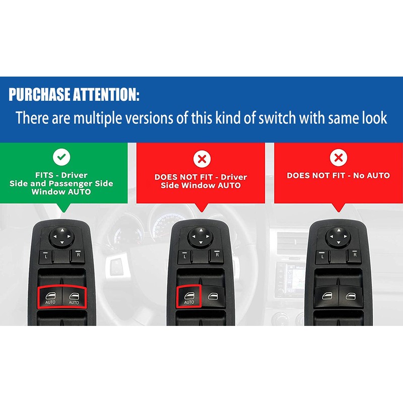 Master Power Window Switch for 2009 2010 2011 2012 Dodge