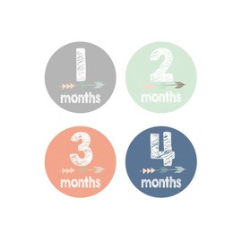 NUOBESTY Baby Monthly Stickers 1-12 Monthly Milestone Stickers for Baby Boy an Girl