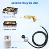 WADEO 10FT Propane Regulator and Hose with Elbow Adapter for