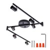 AIBOO 6-Light Adjustable Dimmable Track Lighting Kit, Flexible Foldable Arms,