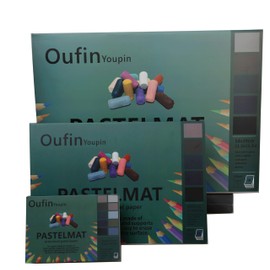 Oufin Youpin Sanded Pastel Paper Pad for Artists - (21.2×15.3Inches) 54 x39 cm - 600gsm - 10 Sheets of 5 Assorted Colors -Heavyweight Drawing Paper Pad for Pencils and Soft Oil Charcoal Pastels
