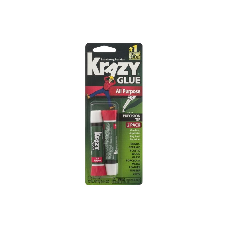 Krazy Glue All Purpose Instant Superglue (2g x 2 Tubes)