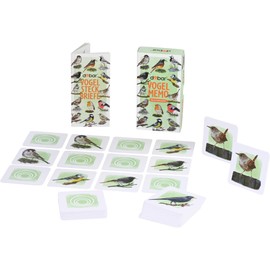Luxus-Vogelhaus High Quality Memo Game with Detailed Bird Illustrations - Memory Playing Cards for Children Round Adults - 48 Pieces Including Booklet
