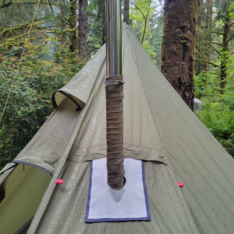 FIREHIKING Fireproof Pipe Wrap (Basalt Fiber) Anti Scalding Chimney Ribbon