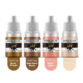 VM Miniature Paint Set Eco-Friendly Water-based Pigment Speed Paint Model Color, Light Resistant and Non-Fading for Plastic/Resin/Metal/Models 4 bottlesx5ml (Skin tone 4-color Set)