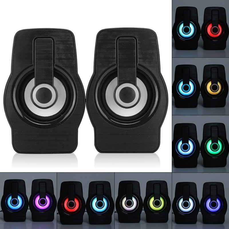 FT-185 Mini USB LED Speaker Portable Loudspeaker Music Player for