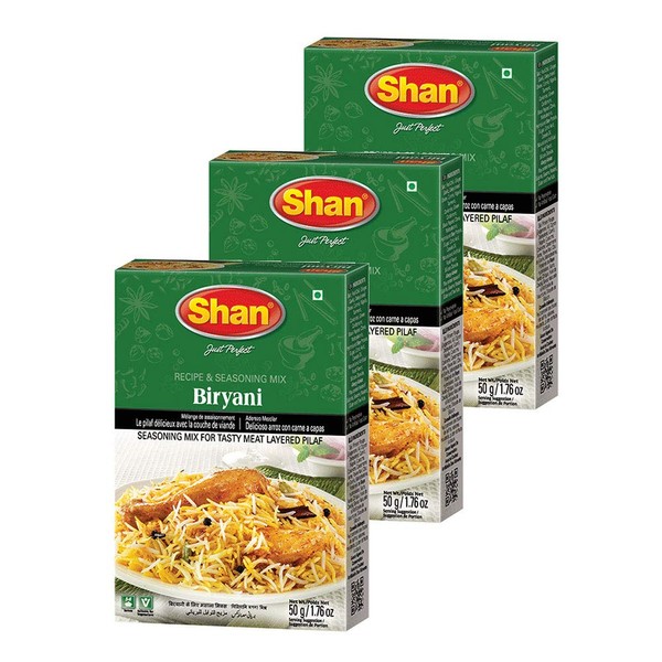 Shan Biryani Masala Seasoning Mix (50g) - Authentic Spice Packets