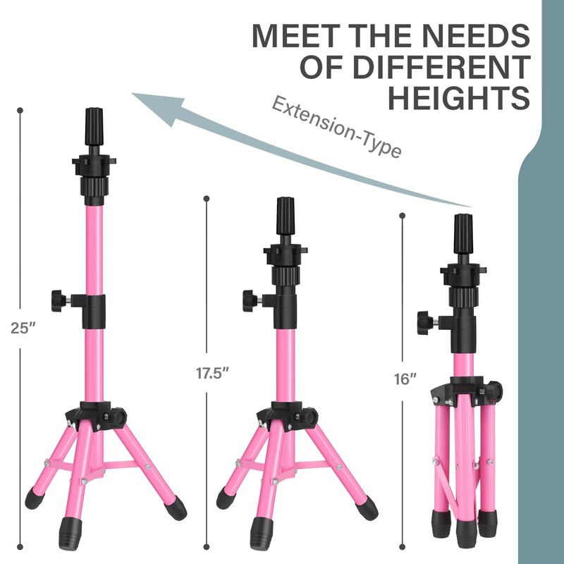AliLeader 25 Inch Mannequin Head Stand Tripod for Mannequin Head
