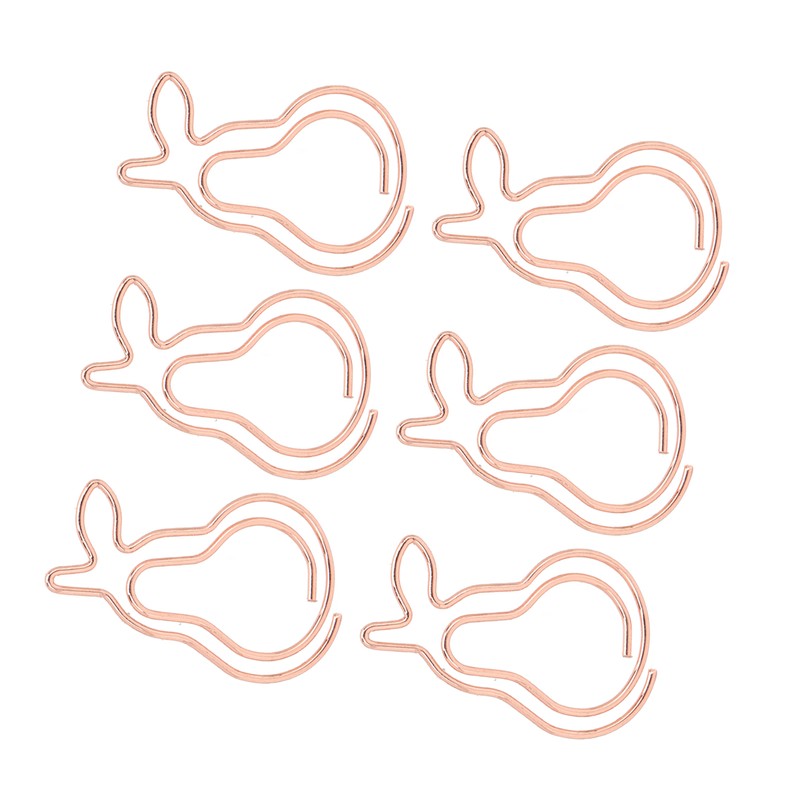 100Pcs Paper Clips Cute Bunny Shape Electroplating Process Lightweight Portable