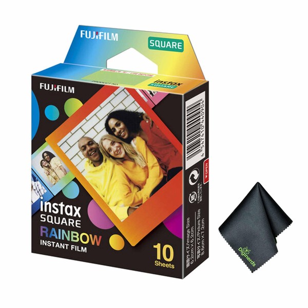 FUJIFILM INSTAX Square Rainbow Instant Film (10 Exposures) Bundle with