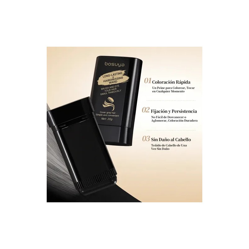 Tinte En Barra Para Cabello Cubre Canas Con Peine 20g