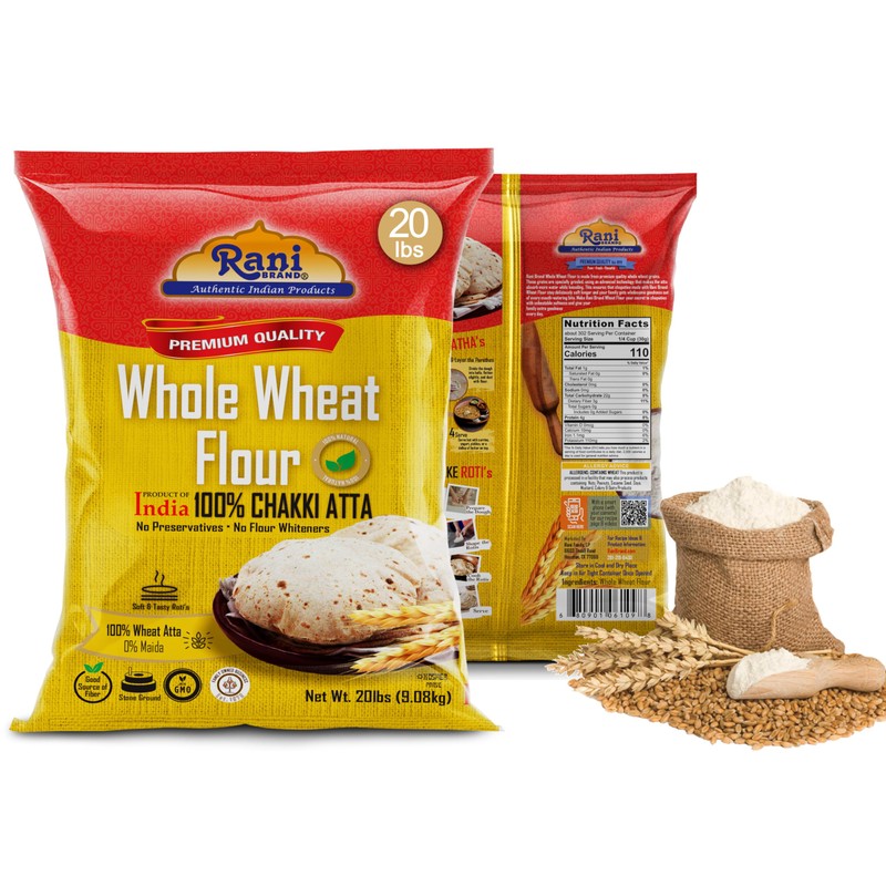 Rani Chapati Flour (100% Pure Whole Wheat Chakki Atta), For