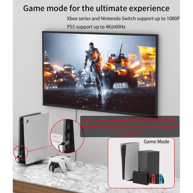HDMI to DisplayPort Adapter [1 Pack], 4k@60Hz HDMI to DP