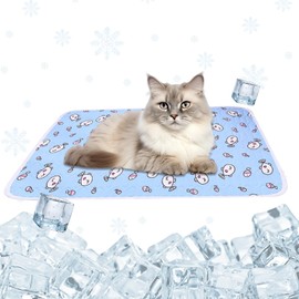 KASESSS Latex CAt Cooling Mat, 50x40cm Pet COoling MAt, PEt COOling Mat for Cats Dogs, Cool Mat for Cats Breathable, Cat Cool Mat, Cat Cooling Pad for Small Medium Pet, Keep Pet Cool in Summer