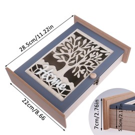 posionks Wooden Key Box Key Boxes Wall Mounted Key Cabinet Nordic Style 28.5 * 22 * 7cm for Home, Home Decoration, Office & Warehouses