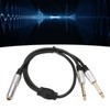 6.35mm Splitter Cable Female to Dual Male Gold Plated Plug