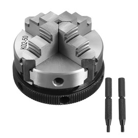 Wifehelper 50 mm Mini 4 Jaws Reversible Self-Centring M14 Coilover Lathe Chuck K02-50 with 2 Pieces