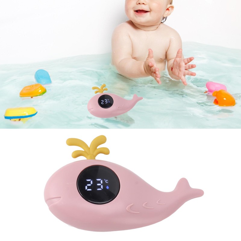 Baby Bath Thermometer Digital Cartoon Cute Whale Thermometer Multi Functional