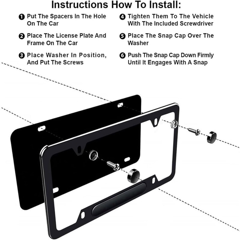 YUNXINGJV 2 PCS License Plate Frame Compatible with Toyota Tacoma