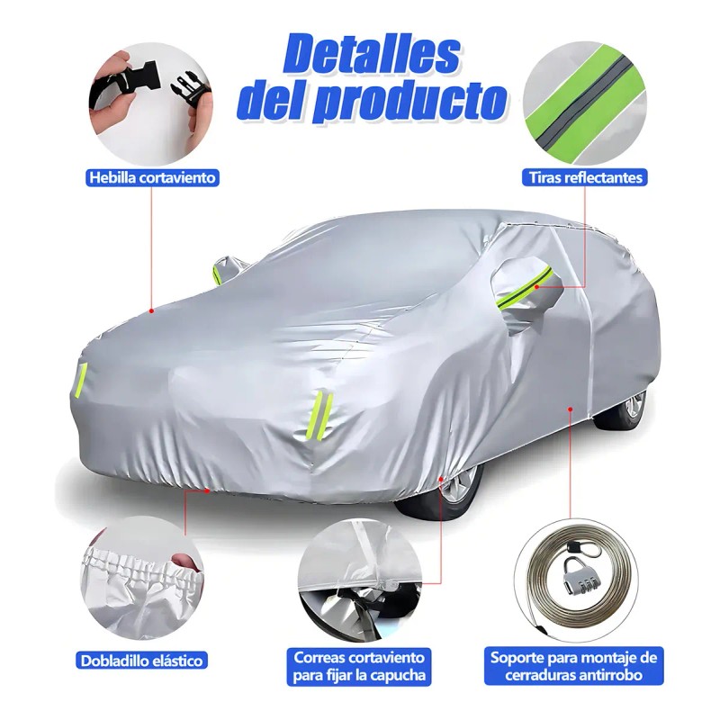 Funda Cubierta Auto Grande 480x190x150cm Cubierta Para Automvil Con Protector