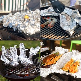 Tomato Heavy Duty Aluminum Foil, 100 Pcs, 30 x 30 cm, 25 Microns, High Temperature Resistance, Food Preparation and Cooking