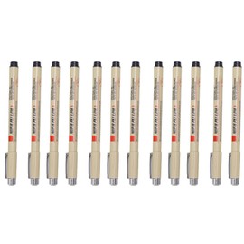 Micro Line Pens Colorfast Waterproof Quick Dry Fineliner Pens for Drawing Architectural Design Sketch Artists 12Pcs