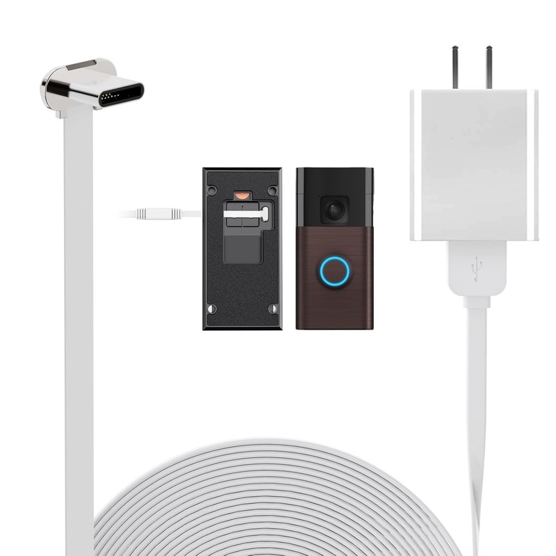 Doorbell Charger for Ring Battery Doorbell(2024 Release), USB C Charger