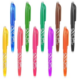 12pcs Heat Erasable Pens for Fabric, Fabric Marking Pens Fabrics Markers No Ghost Lines, Disappearing Ink for Precise Marking for Quilting Sewing Embroidery DIY Dressmaking Fabrics Tailors Chalk (10)